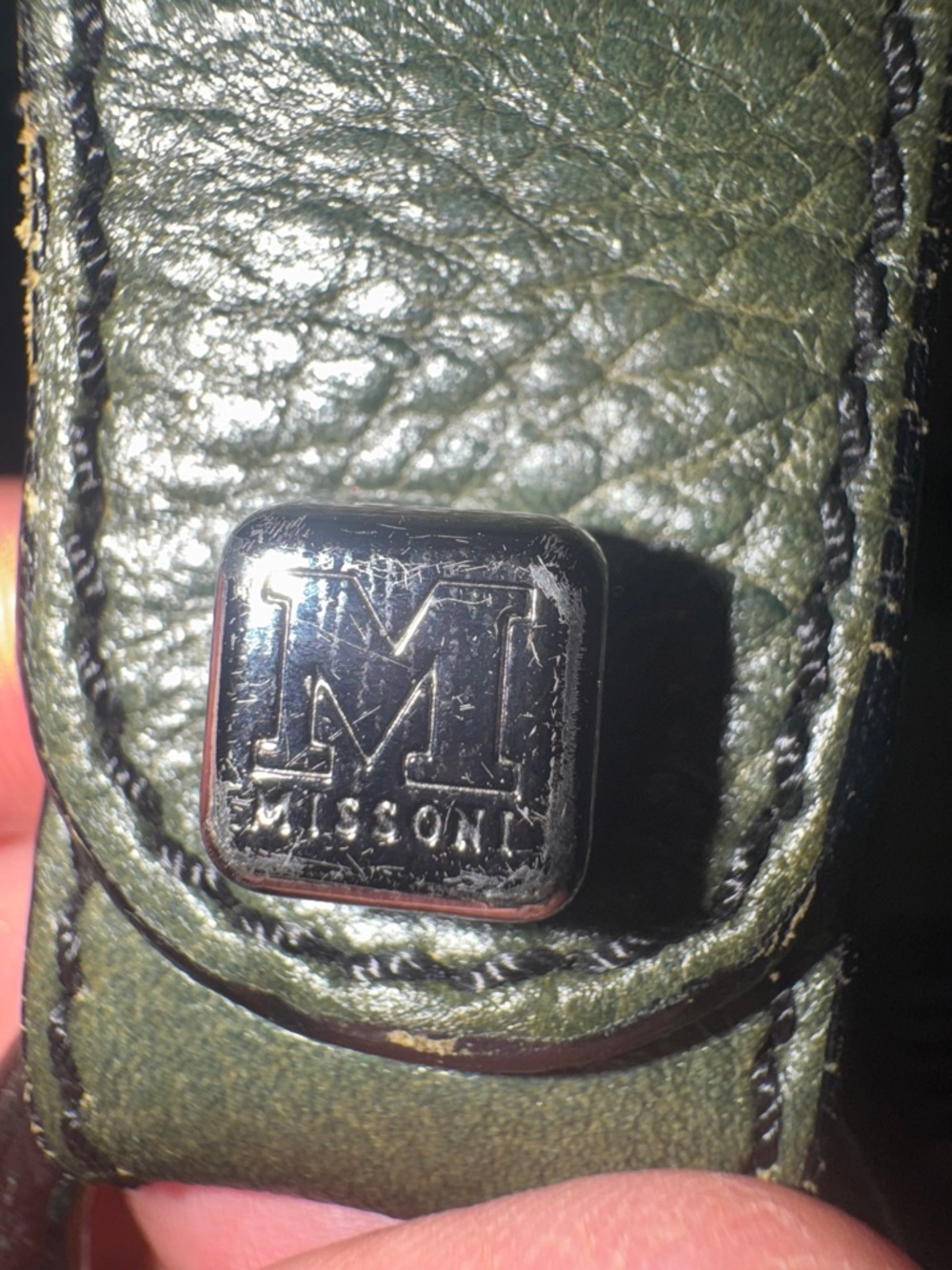 RARE vintage 1980’s Missoni Floral Print large Hobo Bag in Green, Teal, Brown - Picture 10 of 12